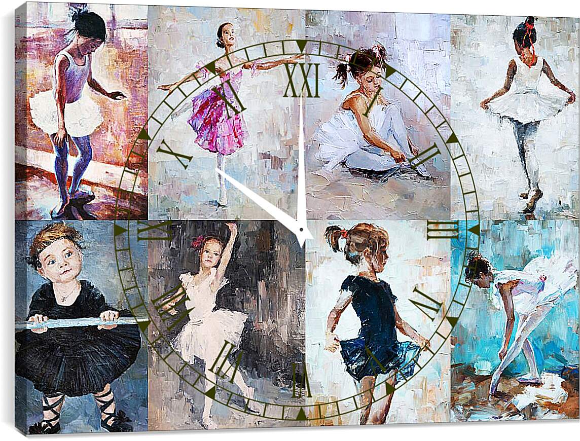 Часы картина - Маленькие балерины