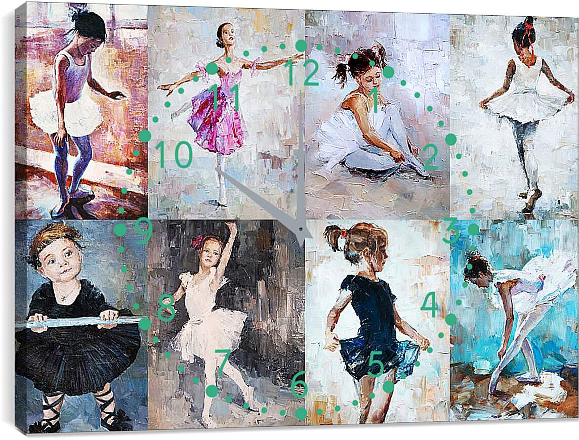 Часы картина - Маленькие балерины
