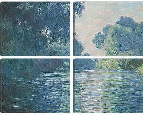 Модульная картина - Arm of the Seine near Giverny. Клод Моне