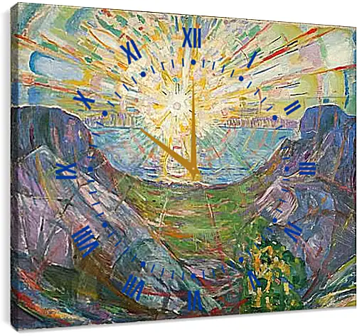 Часы картина - the sun. Солнце. Эдвард Мунк
