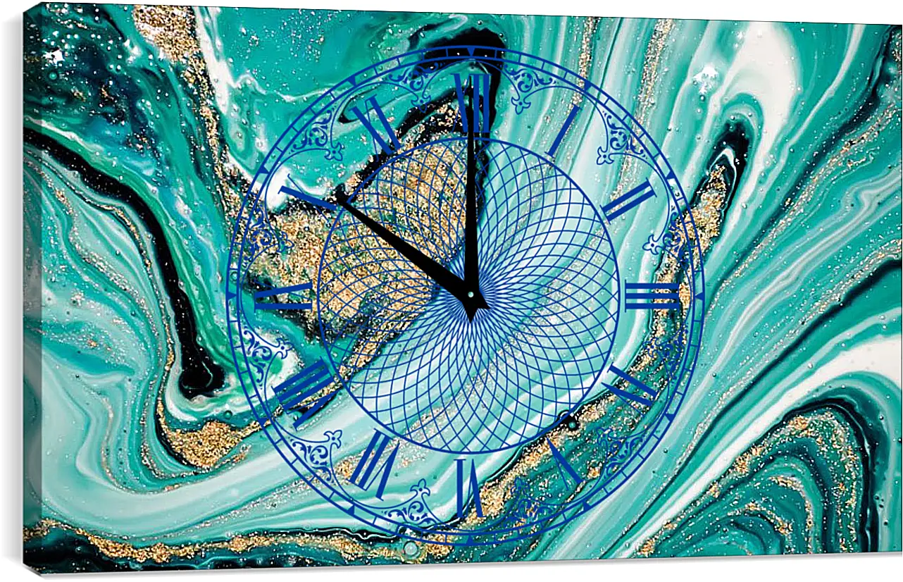 Часы картина - Изумруд