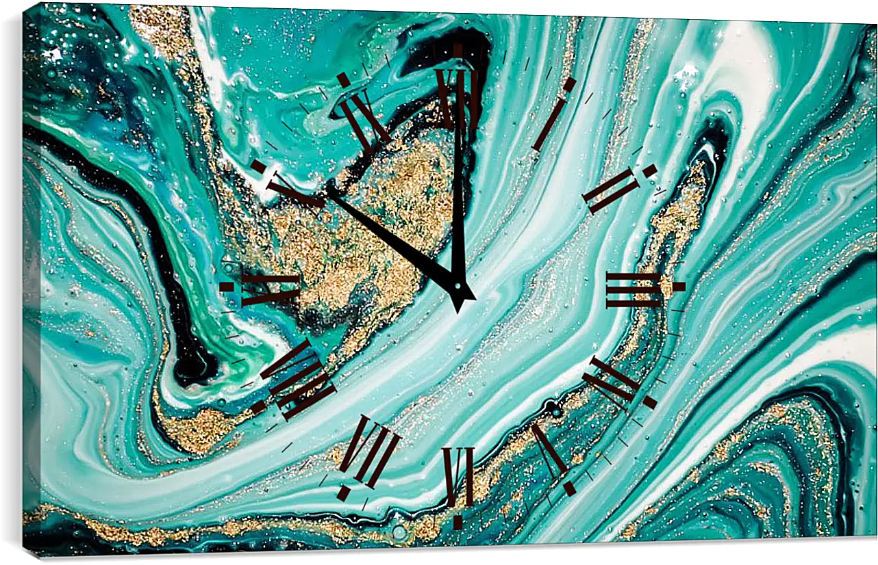 Часы картина - Изумруд
