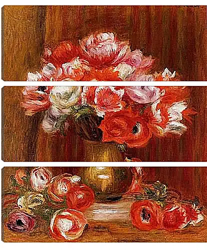 Модульная картина - Anemones. Пьер Огюст Ренуар