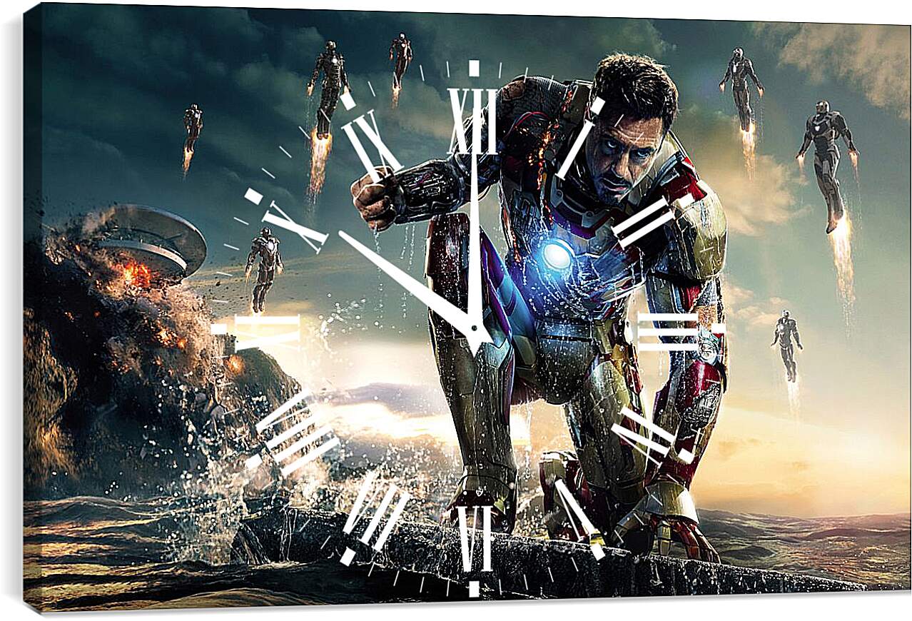 Часы картина - Железный человек. Iron Man