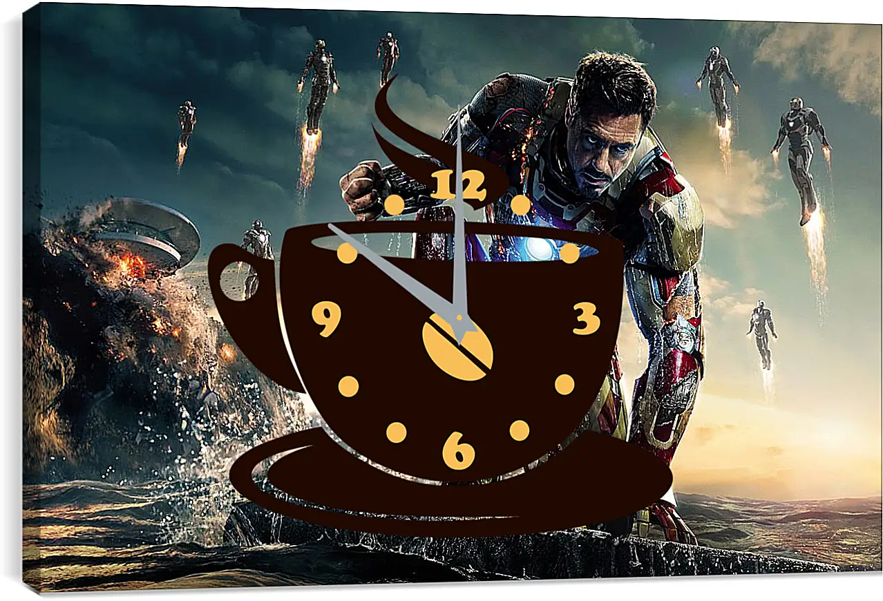 Часы картина - Железный человек. Iron Man