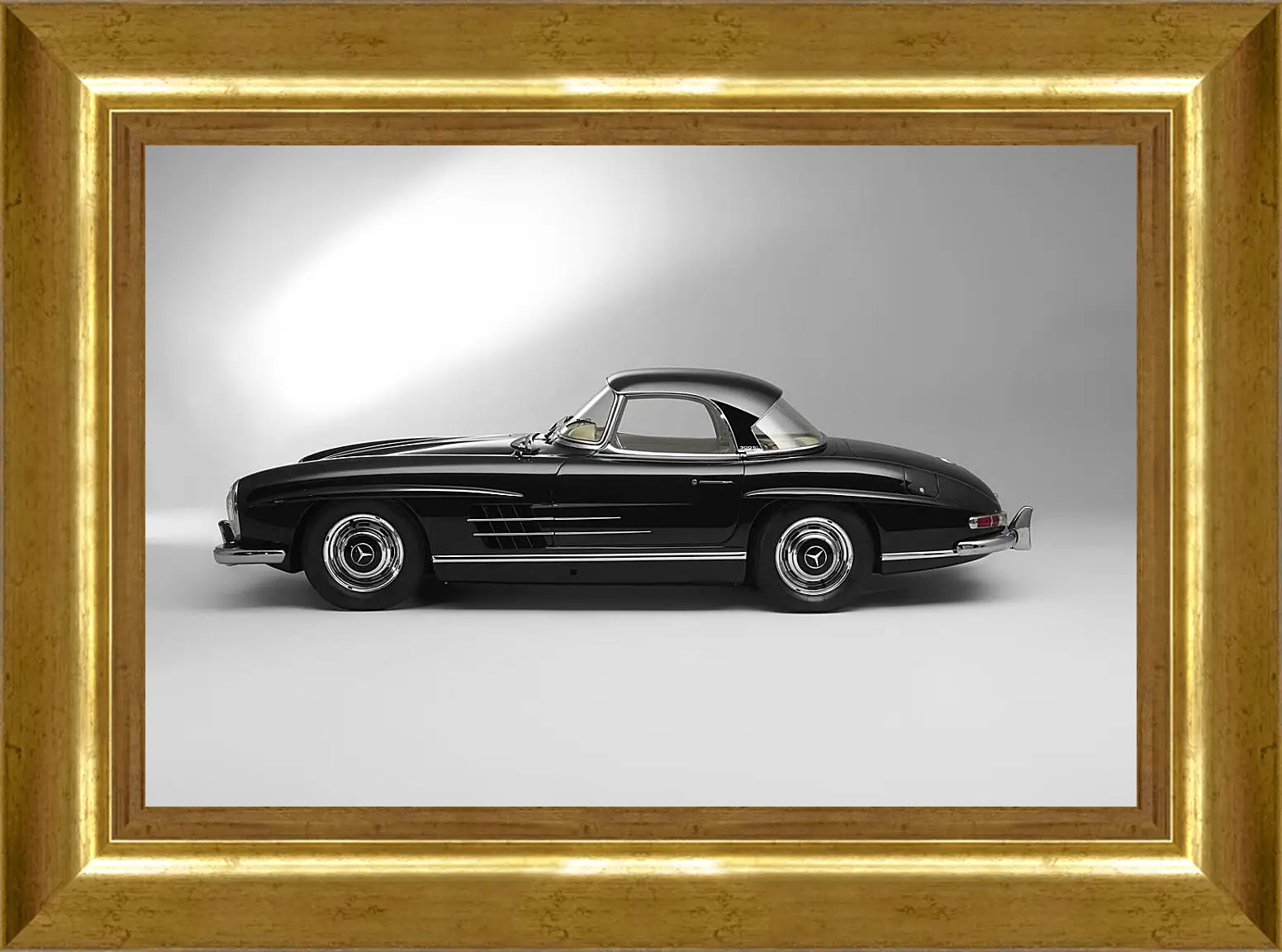 Картина в раме - Mercedes Benz 300 SL в профиль