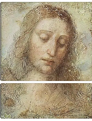 Модульная картина - Голова Христа. Леонардо да Винчи