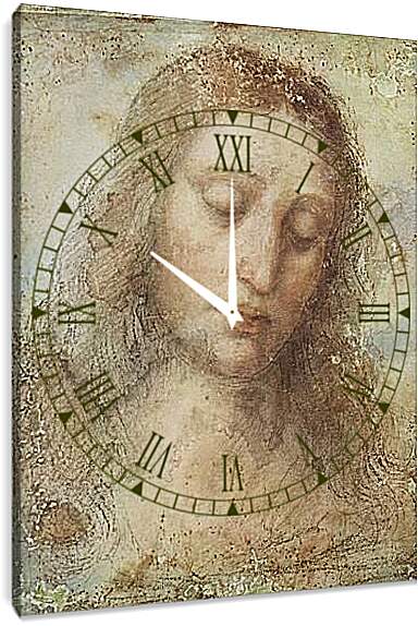 Часы картина - Голова Христа. Леонардо да Винчи