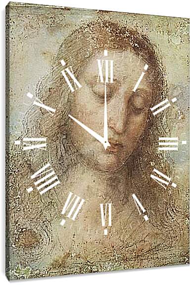 Часы картина - Голова Христа. Леонардо да Винчи