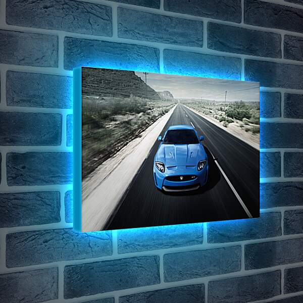 Лайтбокс световая панель - Автомобиль на дороге