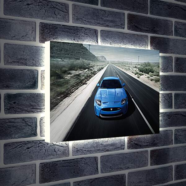 Лайтбокс световая панель - Автомобиль на дороге