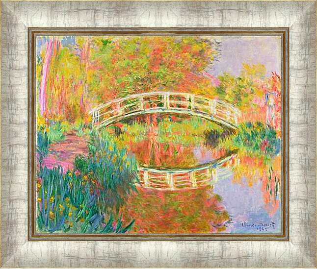 Картина в раме - японский мостик. Клод Моне