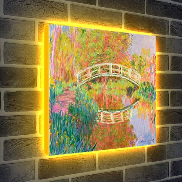 Лайтбокс световая панель - японский мостик. Клод Моне