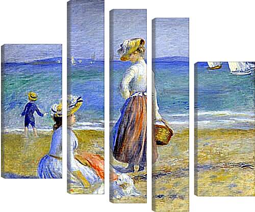 Модульная картина - Figures on the Beach. Пьер Огюст Ренуар