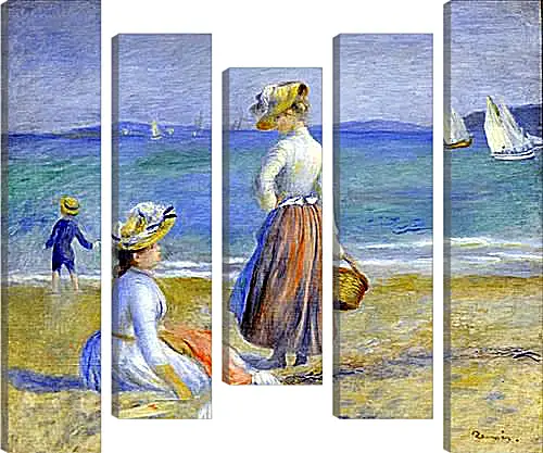 Модульная картина - Figures on the Beach. Пьер Огюст Ренуар