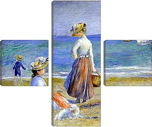 Модульная картина - Figures on the Beach. Пьер Огюст Ренуар
