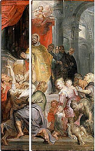 Модульная картина - The Miracles of Saint Ignatius of Loyola. Питер Пауль Рубенс
