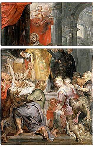 Модульная картина - The Miracles of Saint Ignatius of Loyola. Питер Пауль Рубенс