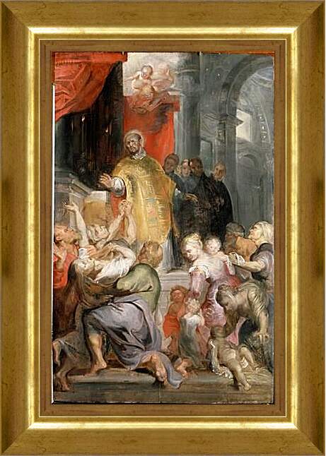 Картина в раме - The Miracles of Saint Ignatius of Loyola. Питер Пауль Рубенс
