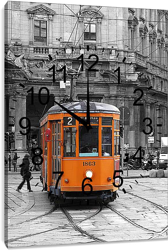 Часы картина - Трамвай
