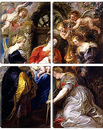 Модульная картина - Crowning of St Catherine. Питер Пауль Рубенс