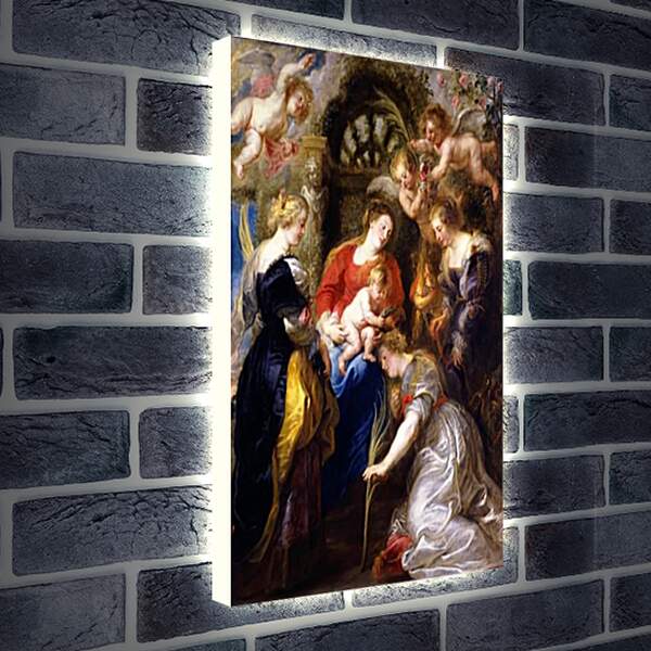 Лайтбокс световая панель - Crowning of St Catherine. Питер Пауль Рубенс