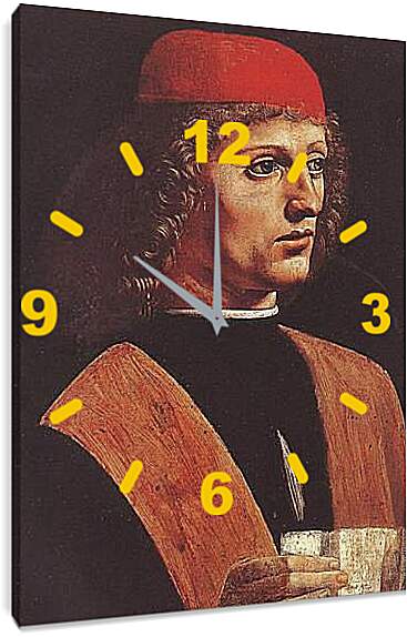 Часы картина - Портрет музыканта. Леонардо да Винчи