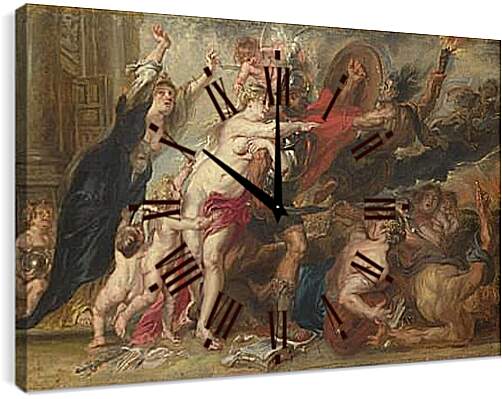Часы картина - The Horrors of War. Питер Пауль Рубенс