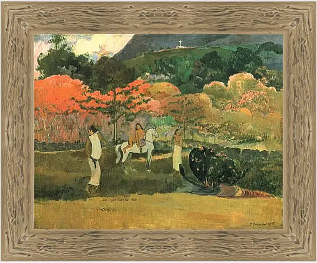 Картина в раме - Frauen und Schimmel. Поль Гоген