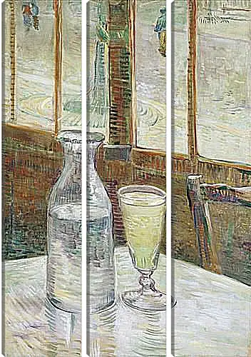 Модульная картина - Cafe Table with Absinth. Клод Моне