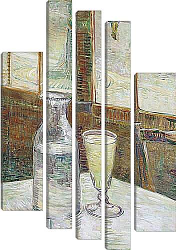 Модульная картина - Cafe Table with Absinth. Клод Моне