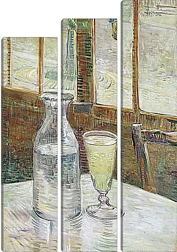 Модульная картина - Cafe Table with Absinth. Клод Моне