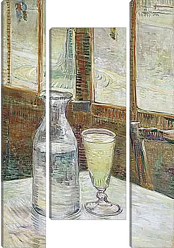 Модульная картина - Cafe Table with Absinth. Клод Моне