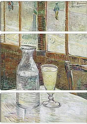 Модульная картина - Cafe Table with Absinth. Клод Моне