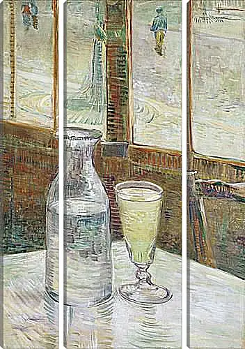 Модульная картина - Cafe Table with Absinth. Клод Моне