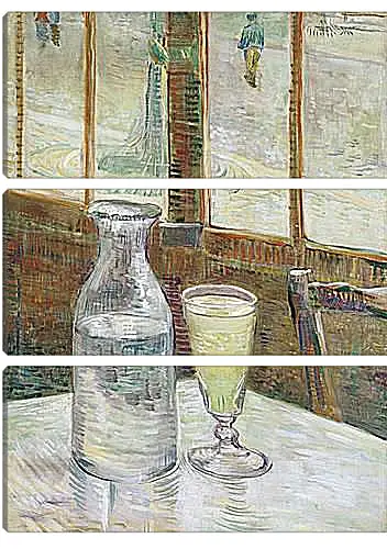 Модульная картина - Cafe Table with Absinth. Клод Моне