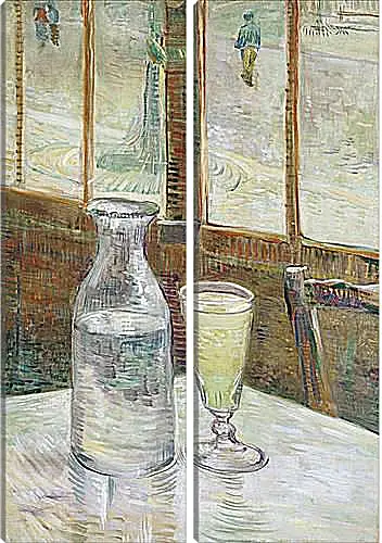 Модульная картина - Cafe Table with Absinth. Клод Моне