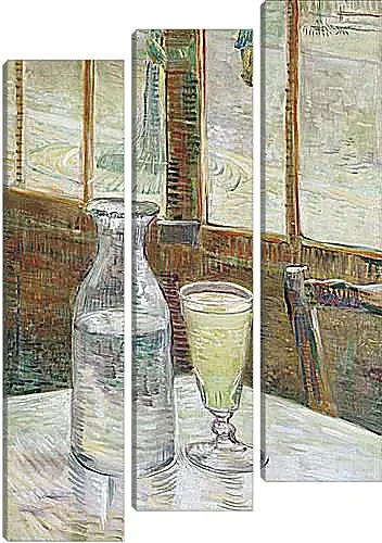 Модульная картина - Cafe Table with Absinth. Клод Моне