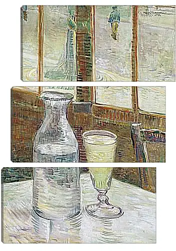 Модульная картина - Cafe Table with Absinth. Клод Моне