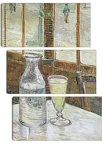 Модульная картина - Cafe Table with Absinth. Клод Моне