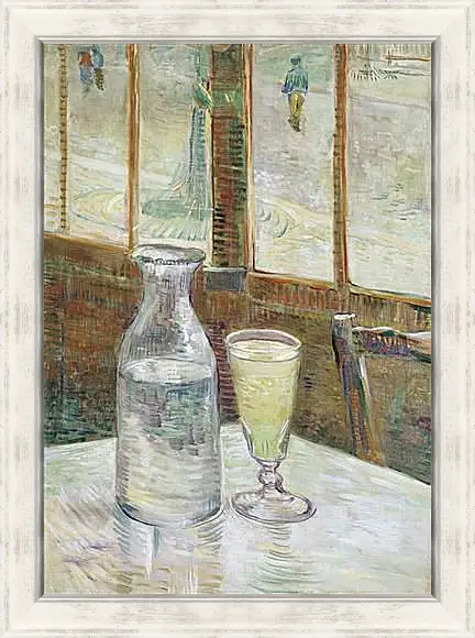 Картина в раме - Cafe Table with Absinth. Клод Моне