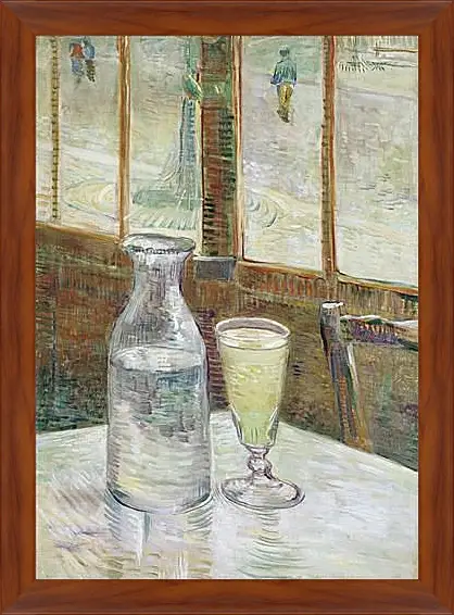 Картина в раме - Cafe Table with Absinth. Клод Моне