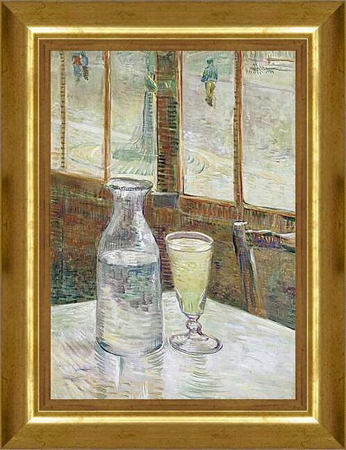 Картина в раме - Cafe Table with Absinth. Клод Моне