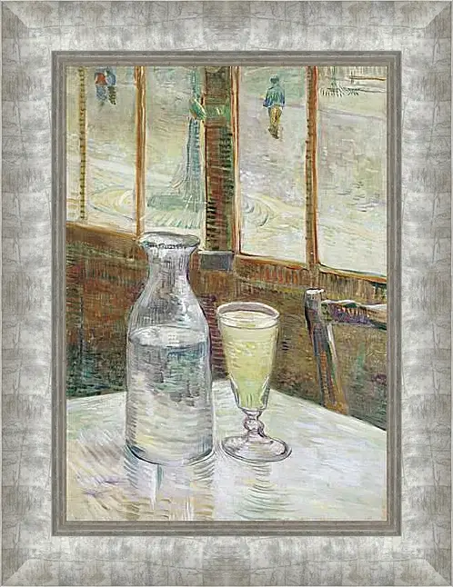 Картина в раме - Cafe Table with Absinth. Клод Моне