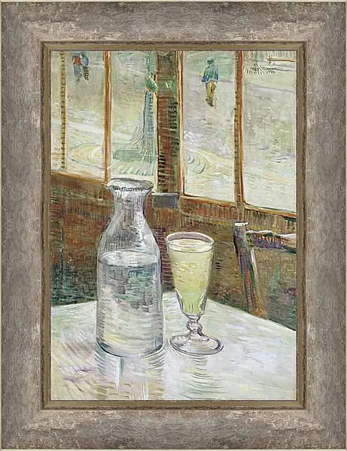 Картина в раме - Cafe Table with Absinth. Клод Моне