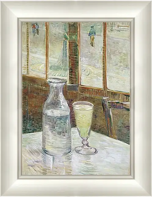 Картина в раме - Cafe Table with Absinth. Клод Моне