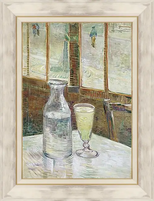 Картина в раме - Cafe Table with Absinth. Клод Моне