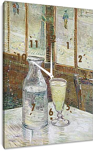 Часы картина - Cafe Table with Absinth. Клод Моне