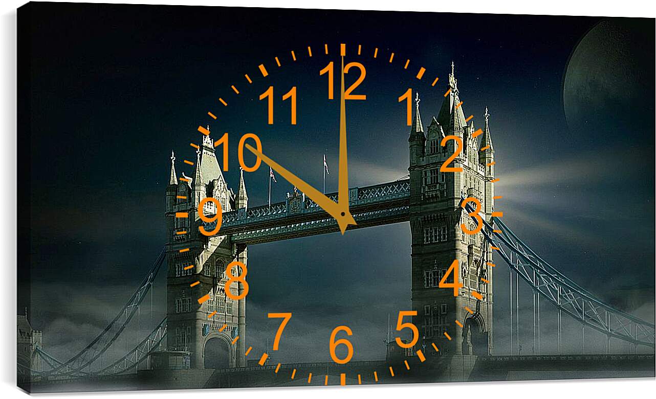 Часы картина - Ночной Тауэрский мост