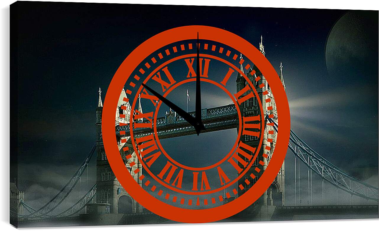 Часы картина - Ночной Тауэрский мост